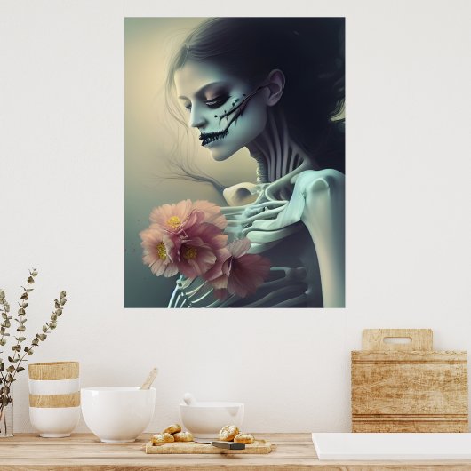 Schöne Knochen AI Generierte Kunst Poster (Küche)