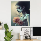 Schöne Knochen AI Generierte Kunst Poster (Heimbüro)