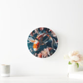 Schöne Koi-Fisch-Uhr Runde Wanduhr (Zuhause)