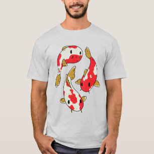 Schöne Koi-Fische Cartoon-Design T-Shirt
