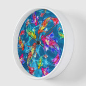 Schöne Koi Fish Clock Uhr (Winkel)