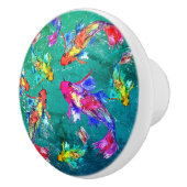 Schöne Koi Fish Pond Knobs and Puls Keramikknauf (Rechts)