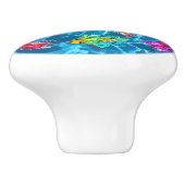 Schöne Koi Fish Pond Knobs and Puls Keramikknauf (Seitenansicht)