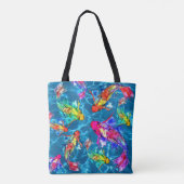 Schöne Koi Fish Pond Tote Tasche (Rückseite)