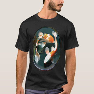 schöne Koi-Karpfen im Wasser malen Koi-Fisch-Linse T-Shirt
