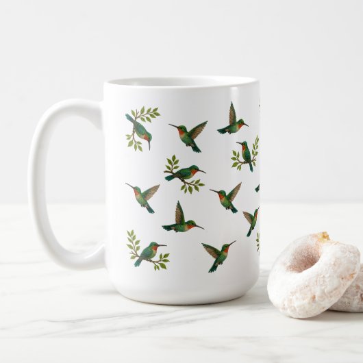 Schöne Kolibris Kaffeetasse (Mit Donut)
