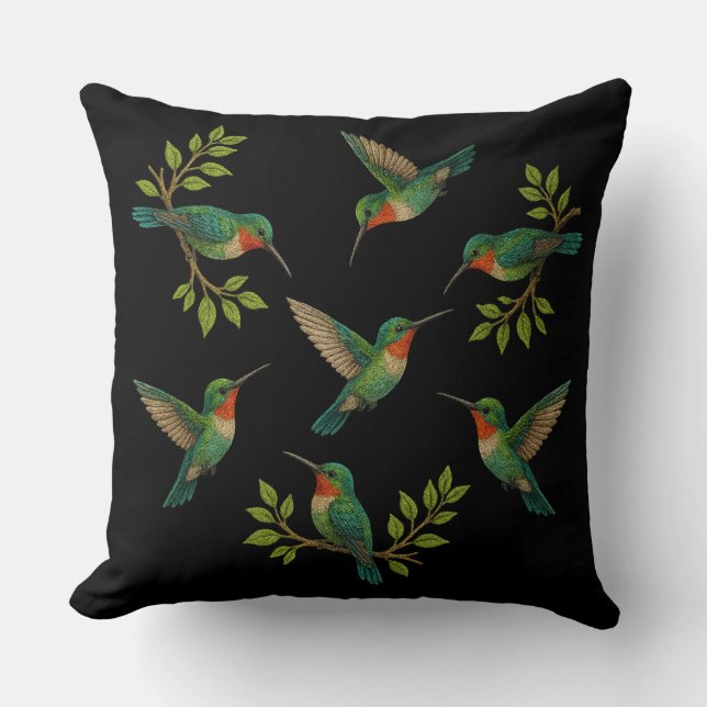 Schöne Kolibris Vögel Kissen (Vorderseite)
