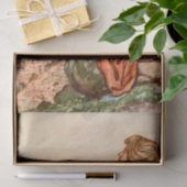 Schöne komfortable Lady Vintag Illustration Seidenpapier (Geschenk)