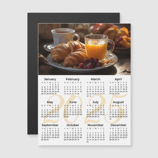 Schöne Konditorei. 2025 Magnetkarte (Vorne/Hinten)