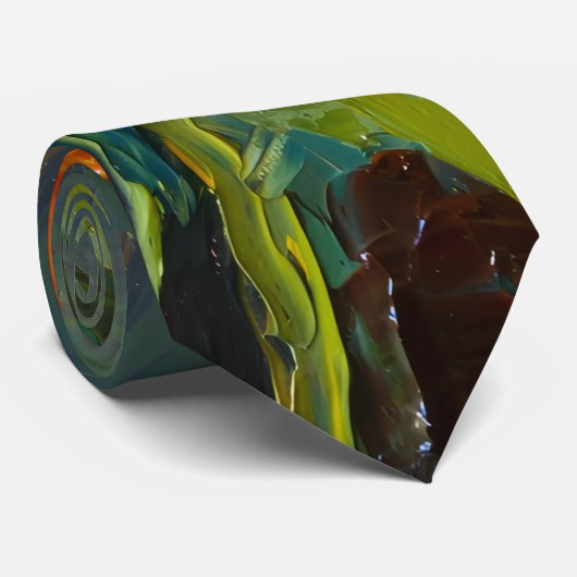 Schöne Kone-Blume Lila Violett Gelb Krawatte (Gerollt)