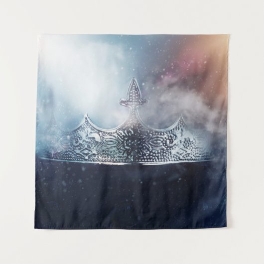 Schöne Königin und Königskrone Wandteppich (Vorderseite)