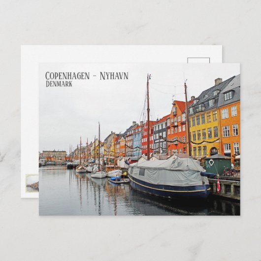 Schöne Kopenhagen/Nyhavn/Dänemark Postcard! Postkarte (Vorne/Hinten)