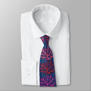 Schöne Koralle Nahtlose Muster Neck Tie Krawatte
