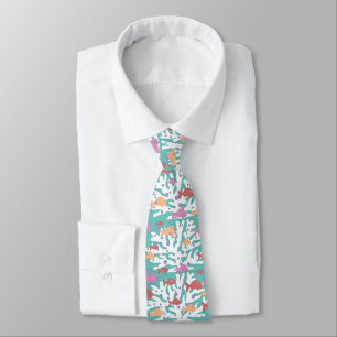Schöne Koralle Nahtlose Muster Neck Tie Krawatte
