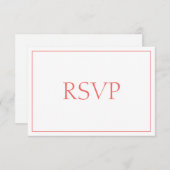 Schöne Korallen und Weiße Reaktion UAWG RSVP Karte (Vorne/Hinten)