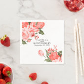 Schöne Korallenflora Blume Napkins Serviette (Beispiel)