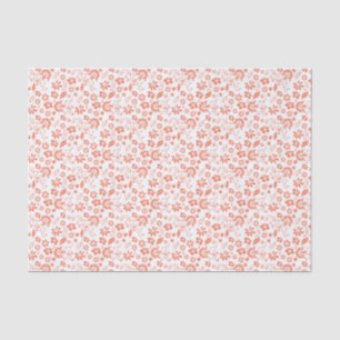 Schöne Korallenpfirsich Tropische Frühlingsblumen Seidenpapier