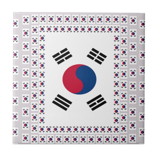 Schöne koreanische Flagge: Eine unendliche Kunst Fliese (Vorderseite)