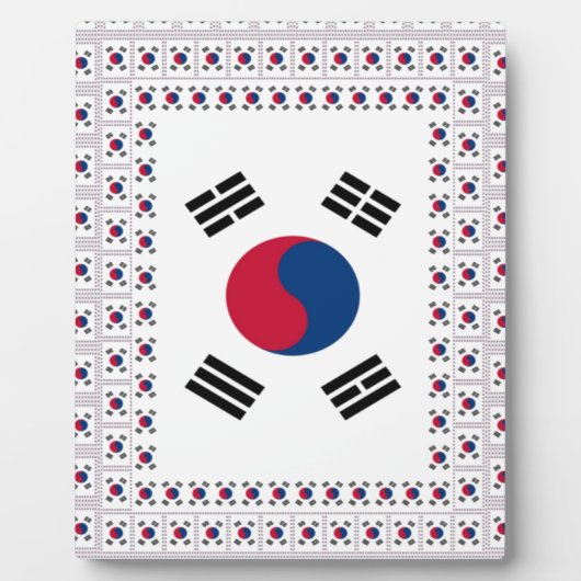 Schöne koreanische Flagge: Eine unendliche Kunst Fotoplatte (Vorderseite)