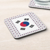 Schöne koreanische Flagge: Eine unendliche Kunst Getränkeuntersetzer (Linke Seite)