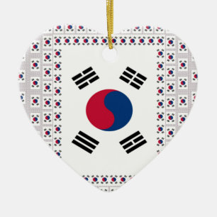 Schöne koreanische Flagge: Eine unendliche Kunst Keramikornament