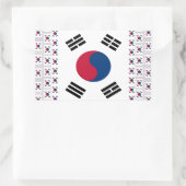 Schöne koreanische Flagge: Eine unendliche Kunst Rechteckiger Aufkleber (Tasche)