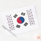Schöne koreanische Flagge: Eine unendliche Kunst Rechteckiger Aufkleber (Umschlag)