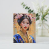 Schöne koreanische Lady Princess Postkarte (Stehend Vorderseite)