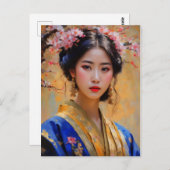 Schöne koreanische Lady Princess Postkarte (Vorne/Hinten)