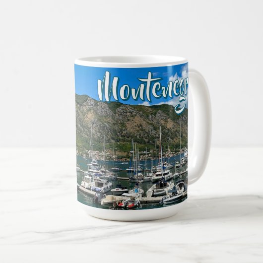 Schöne Kotor Bay in Montenegro Kaffeetasse (VorderseiteRechts)