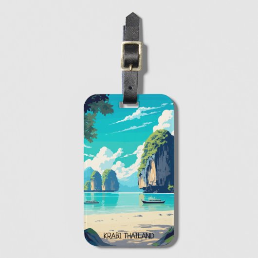 Schöne Krabi Thailand Tropical Paradise Reise Gepäckanhänger (Vorderseite Vertikal)