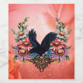 Schöne Krähe Weinetikett (Einzelnes Label)