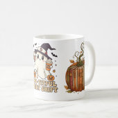 Schöne Krankenschwester-Geist-Kürbis-Nachtschicht- Kaffeetasse (VorderseiteRechts)