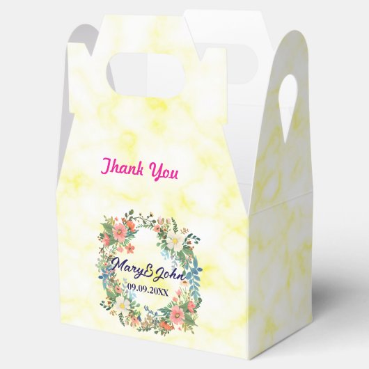 Schöne Kranz Rosa romantische Hochzeit Geschenkschachtel (Geöffnet)