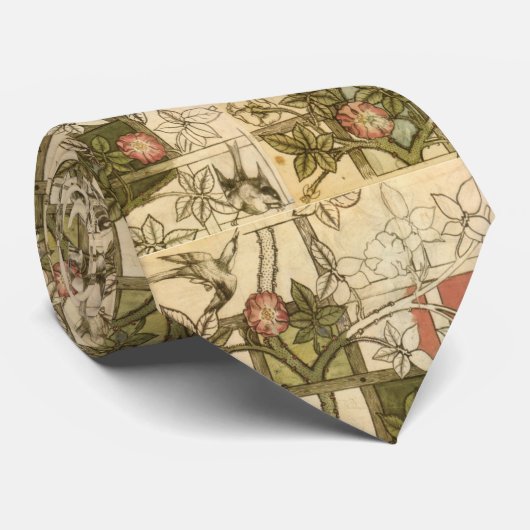 Schöne Krawatte mit Vintagem Gitterentwurf (Gerollt)