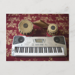 Schöne Kreative Ecke: Musikalisches Tapezierhaus Postkarte