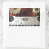 Schöne Kreative Ecke: Musikalisches Tapezierhaus Rechteckiger Aufkleber (Tasche)