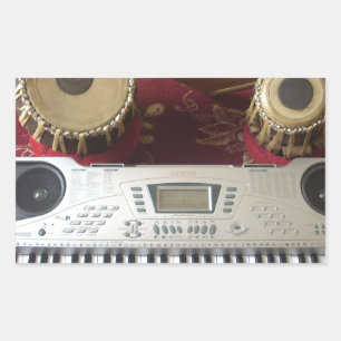 Schöne Kreative Ecke: Musikalisches Tapezierhaus Rechteckiger Aufkleber