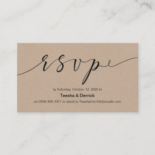 Schöne, kreative schwarze Tinte, Wedding RSVP Begleitkarte