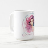 Schöne Krebs-Girl Mit Eigenschaften Kaffeetasse (Vorderseite Links)