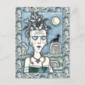 SCHÖNE KREEPIE FRANKENELLA MONSTER, GRAVEN, CAT POSTKARTE (Vorderseite)