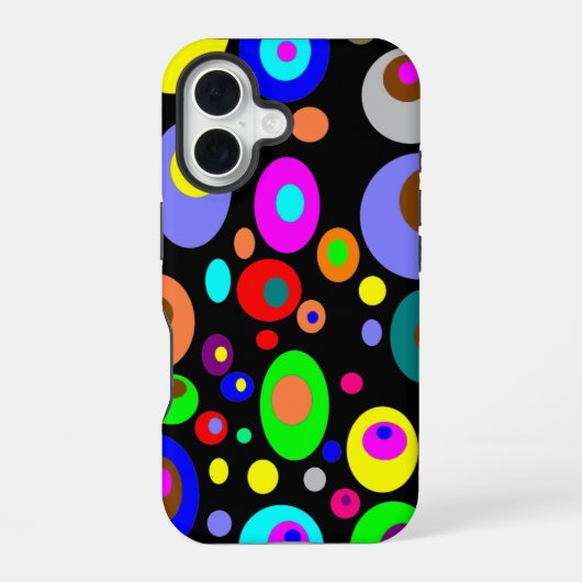 Schöne Kreise iPhone 16 Hülle (Rückseite)