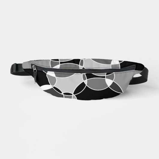 Schöne Kreise mit Schwarzweiß Bauchtasche (Vorderseite)