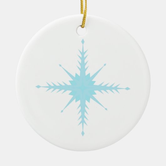 Schöne Kreisschmuck mit Schneeflocken Keramik Ornament (Vorne)