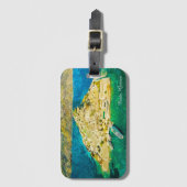 Schöne Kreta Griechenland Landschaft Ölgemälde Gepäckanhänger (Vorderseite Vertikal)