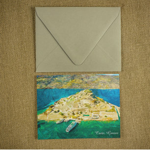 Schöne Kreta Griechenland Landschaft Ölgemälde Postkarte