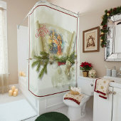 Schöne Krippe individuelle Feiertage Duschvorhang