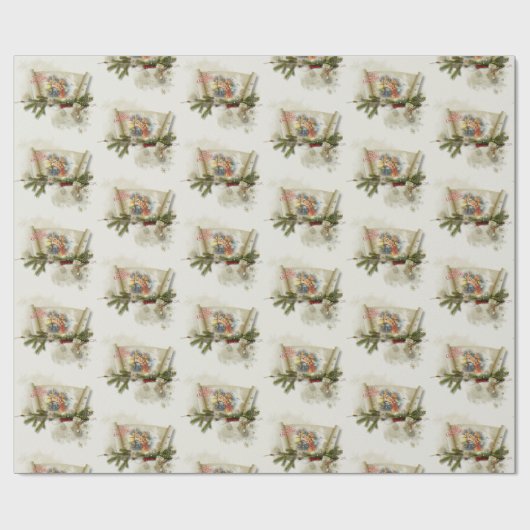 Schöne Krippe individuelle Feiertage Geschenkpapier (Flach)