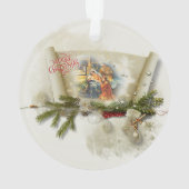 Schöne Krippe individuelle Feiertage Ornament (Rückseite)