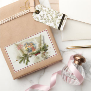 Schöne Krippe individuelle Feiertage Rechteckiger Aufkleber